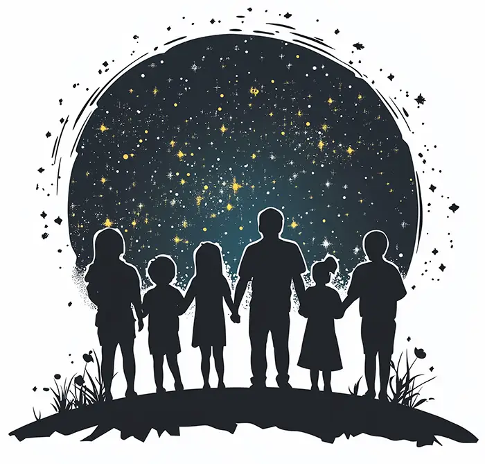 Illustration einer Familie